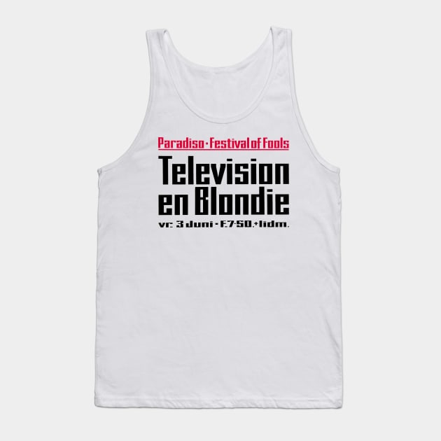 Television en Blondie Amsterdam Concert Poster (1977) Tank Top by Scum & Villainy